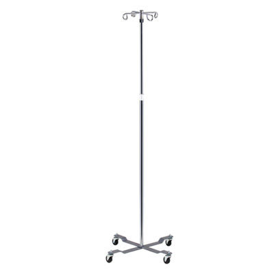 [IV-404] Clinton, Economy 4-Hook IV Pole, 4-Leg