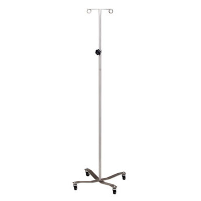 [IVS-31] Clinton, Economy IV Pole, Welded 2-Hook Top, Stainless Steel