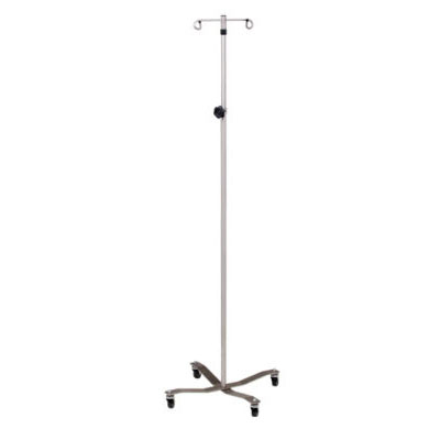 [IVS-312] Clinton, Economy IV Pole, Detachable 2-Hook Top, Stainless Steel