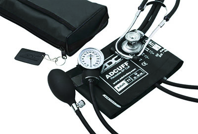 [77-0027] ADC Pro's Combo II SR Pocket Aneroid/Sprague Kit, Adult, Black