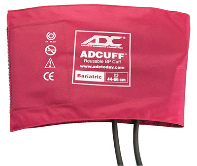 [77-0031] ADC Bariatric Adcuff Sphyg Cuff, 2 Tube, Burgundy