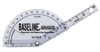 [12-1012-25] Baseline Plastic Goniometer - Finger - Flexion to Hyper-Extension, 25-pack