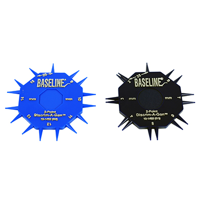 [12-1492-25] Baseline, 2-point Discrim-A-Gon, 2 Disk Set, Plastic Tips, Pack of 25
