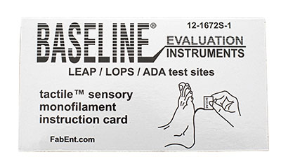 [12-1672S-25] Baseline Tactile Monofilament - ADA/LEAP/LOPS - Disposable w/sleeve - 5.07 - 10 gram - 25 ea.
