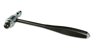 [12-5035] ADC Tromner Neurological Hammer, 8", Black and Chrome