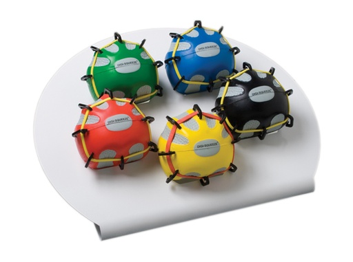 [10-2276] CanDo Digi-Extend n' Squeeze Hand Exerciser - Small - 5-piece set (yellow, red, green, blue, black), with stand