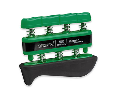 [10-0532] CanDo Grip-Master hand exerciser - Green, medium - Finger (5.0 lb)