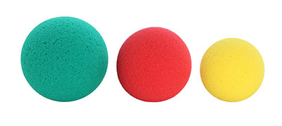 [10-0779-12] CanDo Memory Foam Squeeze Ball - 3-piece sets (yellow, red, green), dozen