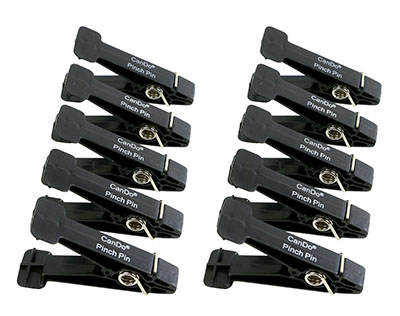 [10-0845-10] CanDo Graded Pinch Finger Exerciser, Replacement Pinch Pins, Set of 10, Black (X-Heavy)