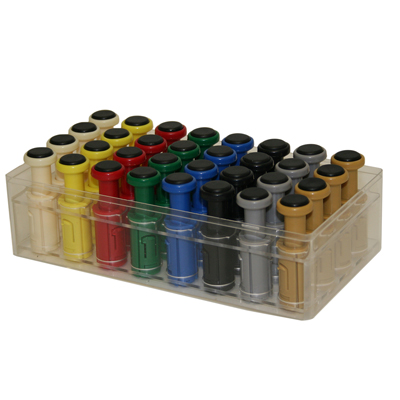 [10-3759] Digi-Flex Multi, 32 Additional Finger Buttons with Box (4 Each: Tan through Gold)