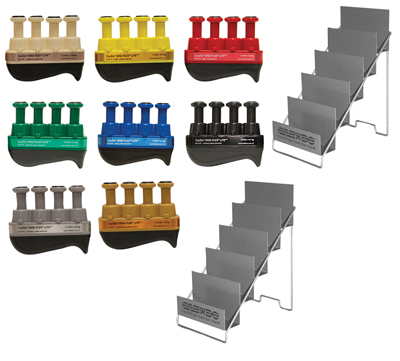 [10-3779] Digi-Flex LITE - Set of 8 (1 each: tan, yellow, red, green, blue, black, silver, gold) with 2 Metal Stands