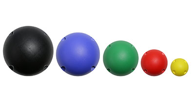 [10-1765] CanDo MVP Balance System - 5-Ball Set (1 each: yellow, red, green, blue, black), no rack