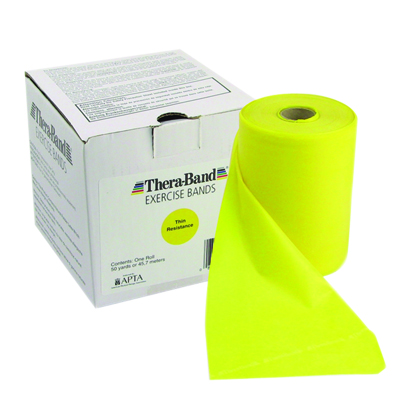 [10-1221] TheraBand exercise band - Twin-Pak 100 yard roll - Yellow - thin (2, 50-yd boxes)