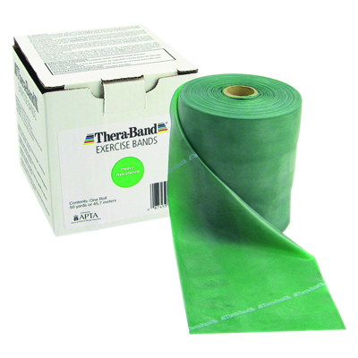 [10-1223] TheraBand exercise band - Twin-Pak 100 yard roll - Green - heavy (2, 50-yd boxes)