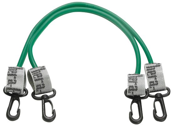 [10-1583] TheraBand Exercise Station, Accessory, Green (moderate) Tubing with Connectors, 12&quot;, Latex