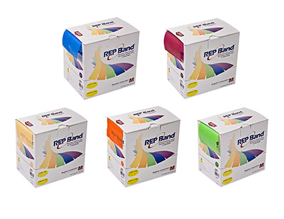 [10-1915] REP Band Twin-Pak - latex-free - 100 yard 5 piece set (2 x 50 yard boxes of each color: peach, orange, lime, blueberry, plum)