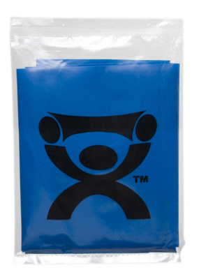 [10-5204] CanDo Low Powder Exercise Band - 4' length - Blue - heavy