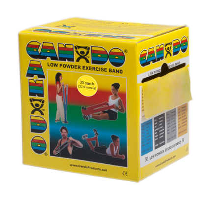 [10-5271] CanDo Low Powder Exercise Band - 25 yard roll - Yellow - x-light