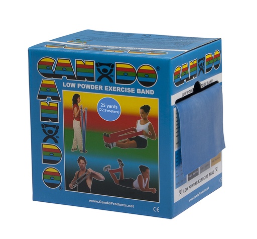 [10-5274] CanDo Low Powder Exercise Band - 25 yard roll - Blue - heavy