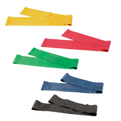 [10-5299] CanDo Band Exercise Loop - 5-piece set (30"), (1 each: yellow, red, green, blue, black)
