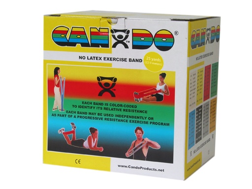 [10-5631] CanDo Latex Free Exercise Band - 25 yard roll - Yellow - x-light