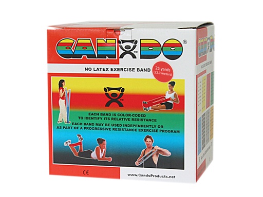 [10-5632] CanDo Latex Free Exercise Band - 25 yard roll - Red - light