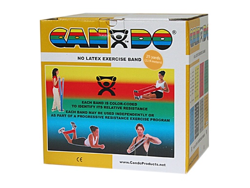 [10-5637] CanDo Latex Free Exercise Band - 25 yard roll - Gold - xxx-heavy