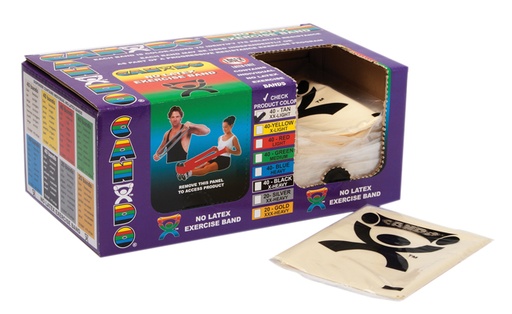 [10-5640] CanDo Latex Free Exercise Band - box of 40, 4' length - Tan - xx-light