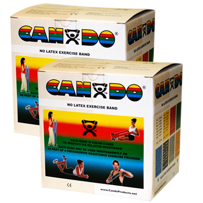 [10-5650] CanDo Latex Free Exercise Band - 100 yard (2 x 50 yard rolls) - Tan - xx-light