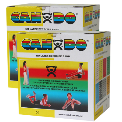 [10-5651] CanDo Latex Free Exercise Band - 100 yard (2 x 50 yard rolls) - Yellow - x-light
