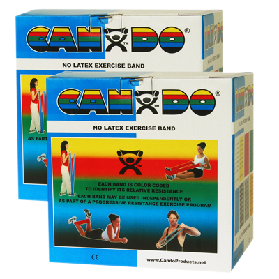 [10-5654] CanDo Latex Free Exercise Band - 100 yard (2 x 50 yard rolls) - Blue-Heavy