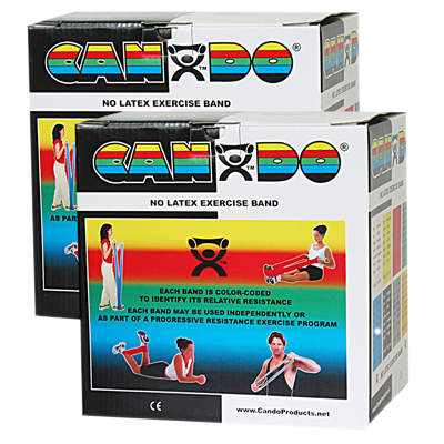 [10-5655] CanDo Latex Free Exercise Band - 100 yard (2 x 50 yard rolls) - Black- x-heavy