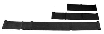 [10-5845] CanDo Band Exercise Loop - 3 piece set (10", 15", 30"), black - x-heavy