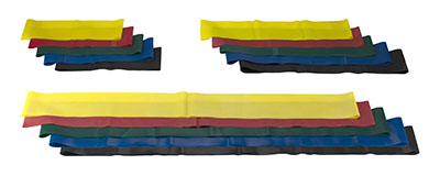 [10-5849] CanDo Band Exercise Loop - 3 piece set (10", 15", 30"), (1 per set: yellow, red, green, blue, black)