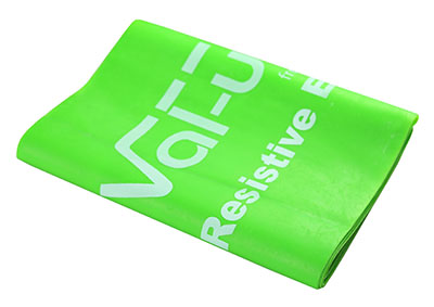 [10-6263] Val-u-Band Resistance Bands, Pre-Cut Strip, 5', Lime-Level 3/7, Contains Latex