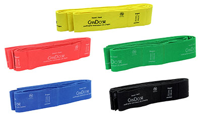[10-6608] CanDo Multi-Grip Exerciser, 6 feet, set of 5 (1 ea: yellow through black)