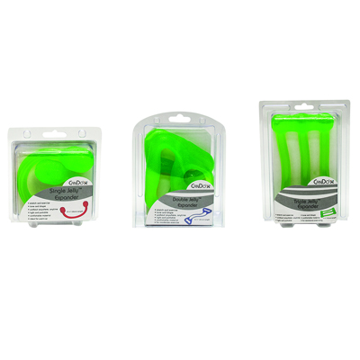 [10-1563] CanDo Jelly Expander Single, Double and Triple Exerciser Kit - green - medium