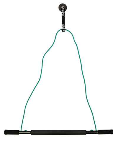 [10-5062] CanDo over door exercise bar and tubing, Green - medium