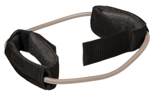 [10-5760] CanDo Exercise Tubing with Cuff Exerciser - 35" - Tan - XX-light