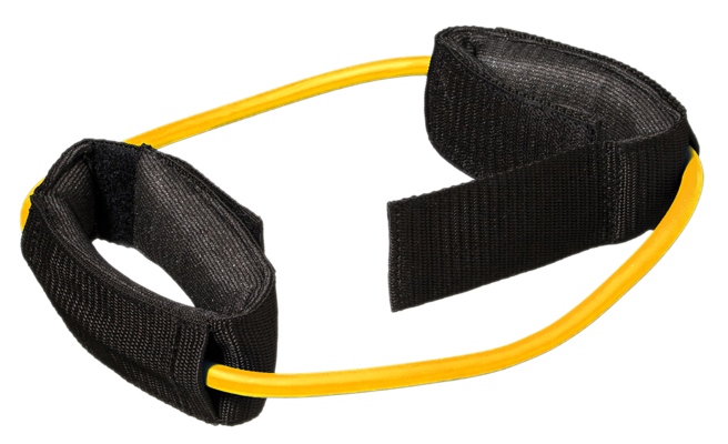 [10-5761] CanDo Exercise Tubing with Cuff Exerciser - 35" - Yellow - X-light