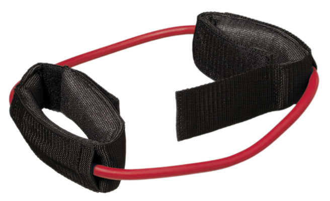 [10-5762] CanDo Exercise Tubing with Cuff Exerciser - 35" - Red - light