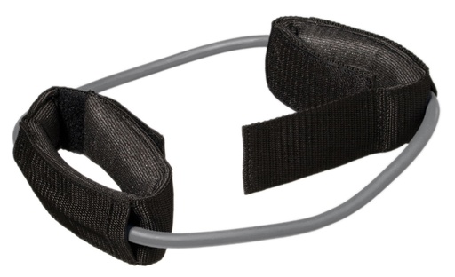 [10-5766] CanDo Exercise Tubing with Cuff Exerciser - 35" - Silver - XX-heavy