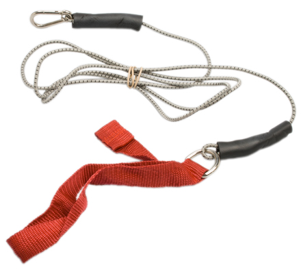 [10-5802] CanDo exercise bungee cord with attachments, 7', Red - light