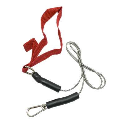[10-5812] CanDo exercise bungee cord with attachments, 4', Red - light