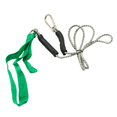 [10-5813] CanDo exercise bungee cord with attachments, 4', Green - medium