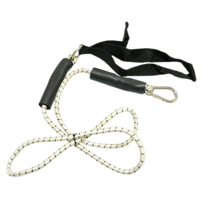 [10-5815] CanDo exercise bungee cord with attachments, 4', Black - x-heavy