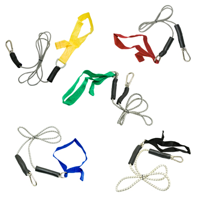 [10-5819] CanDo exercise bungee cord with attachments, 4', set of 5 (yellow through black)