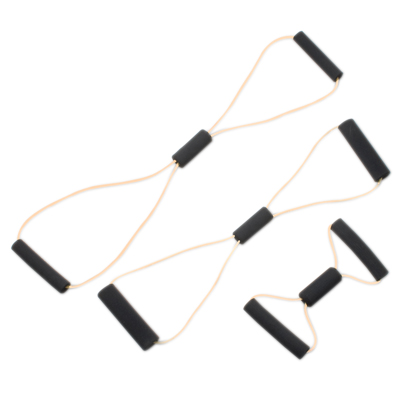 [10-5830] CanDo Tubing BowTie Exerciser - 3-piece set (14", 22", 30"), tan