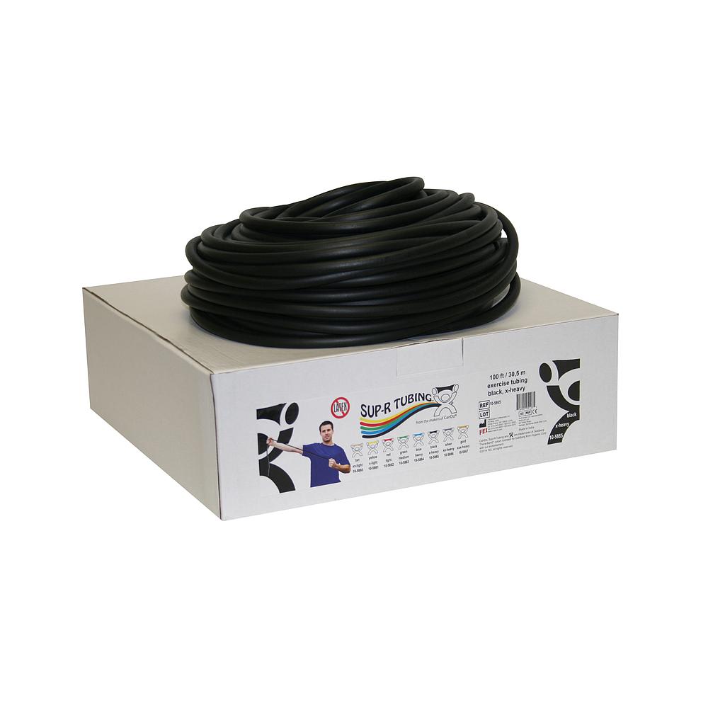 [10-5865] Sup-R Tubing - Latex Free Exercise Tubing - 100' dispenser roll - Black - x-heavy
