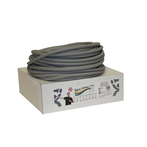 [10-5866] Sup-R Tubing - Latex Free Exercise Tubing - 100' dispenser roll - Silver - xx-heavy